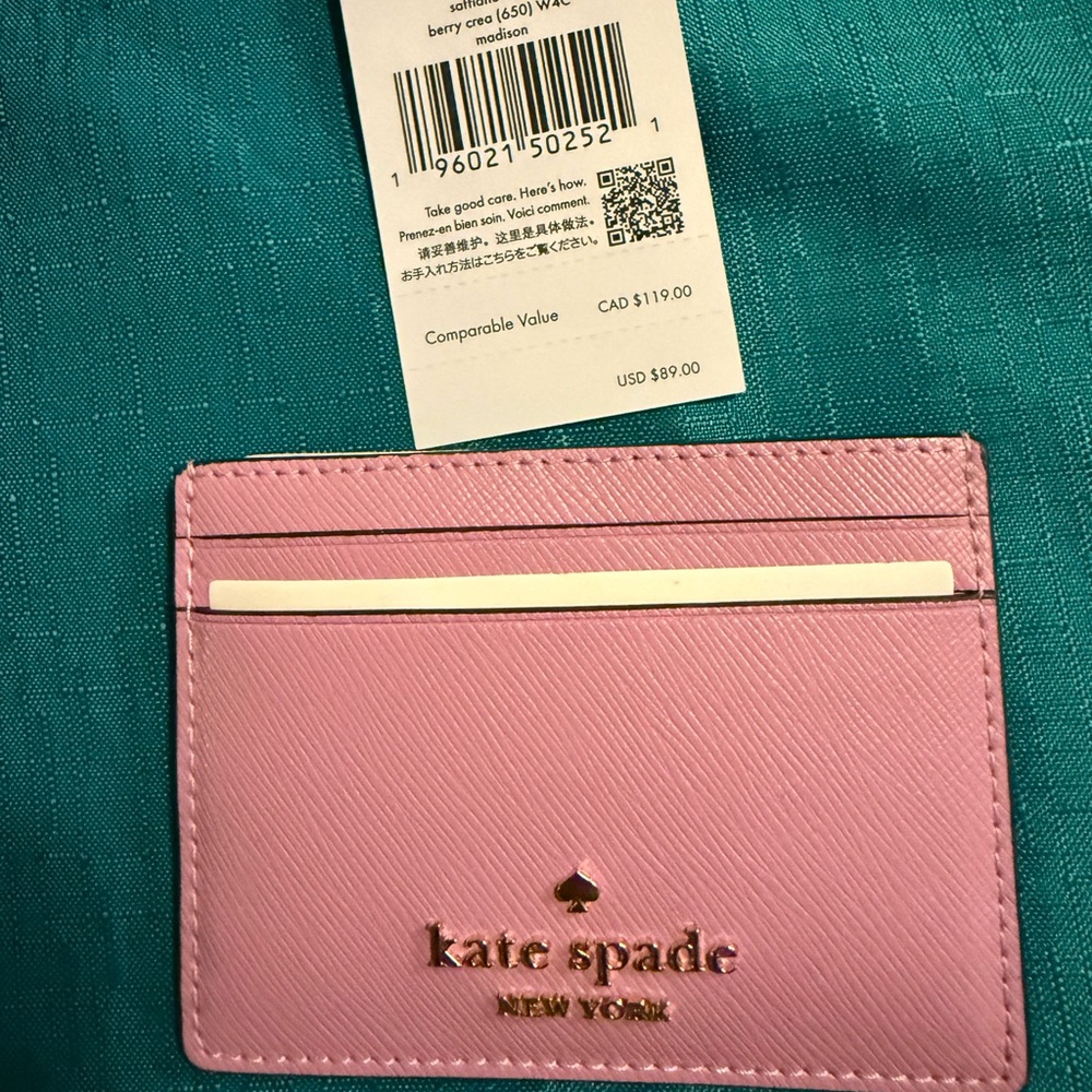 Kate Spade Pink Card Holder NWT